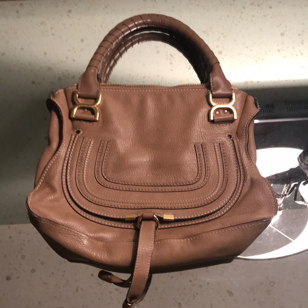 Chloe tan Calfskin Medium tote
